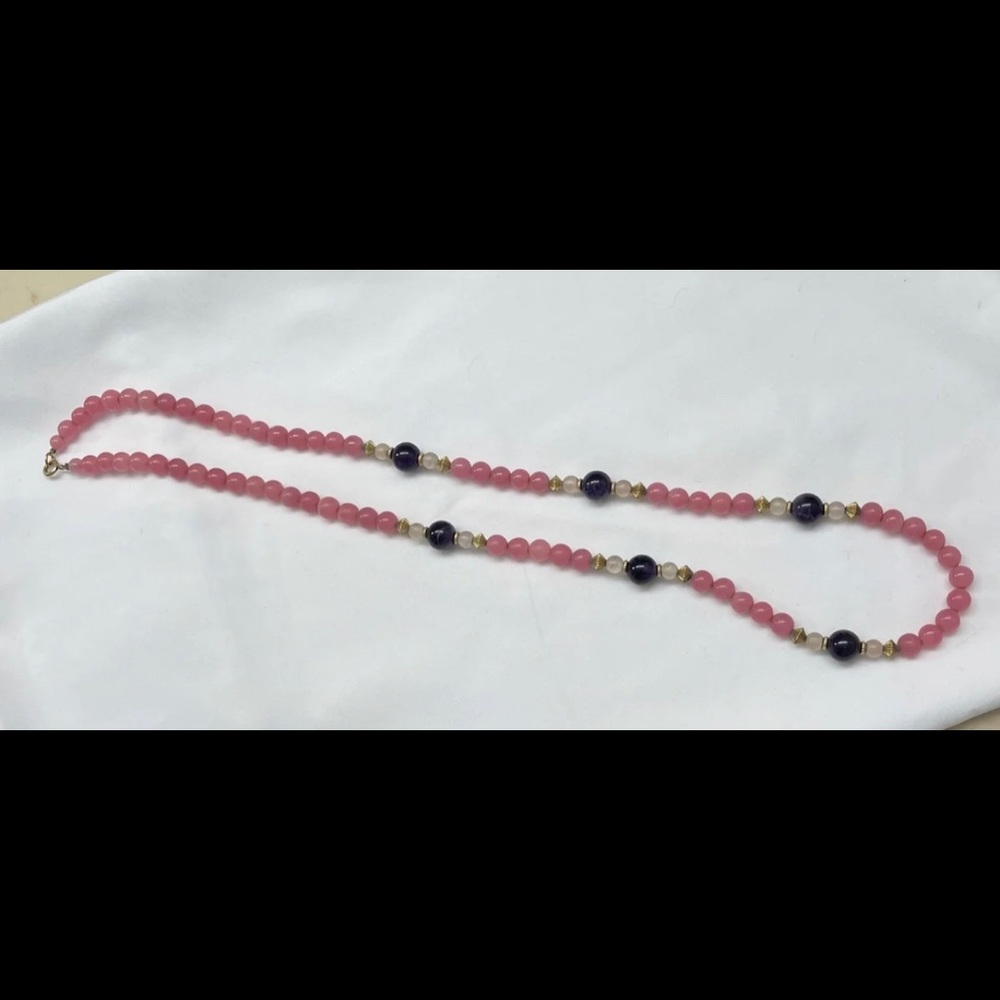 Necklace (Rose Quartz Beads) - Picture 6 of 6